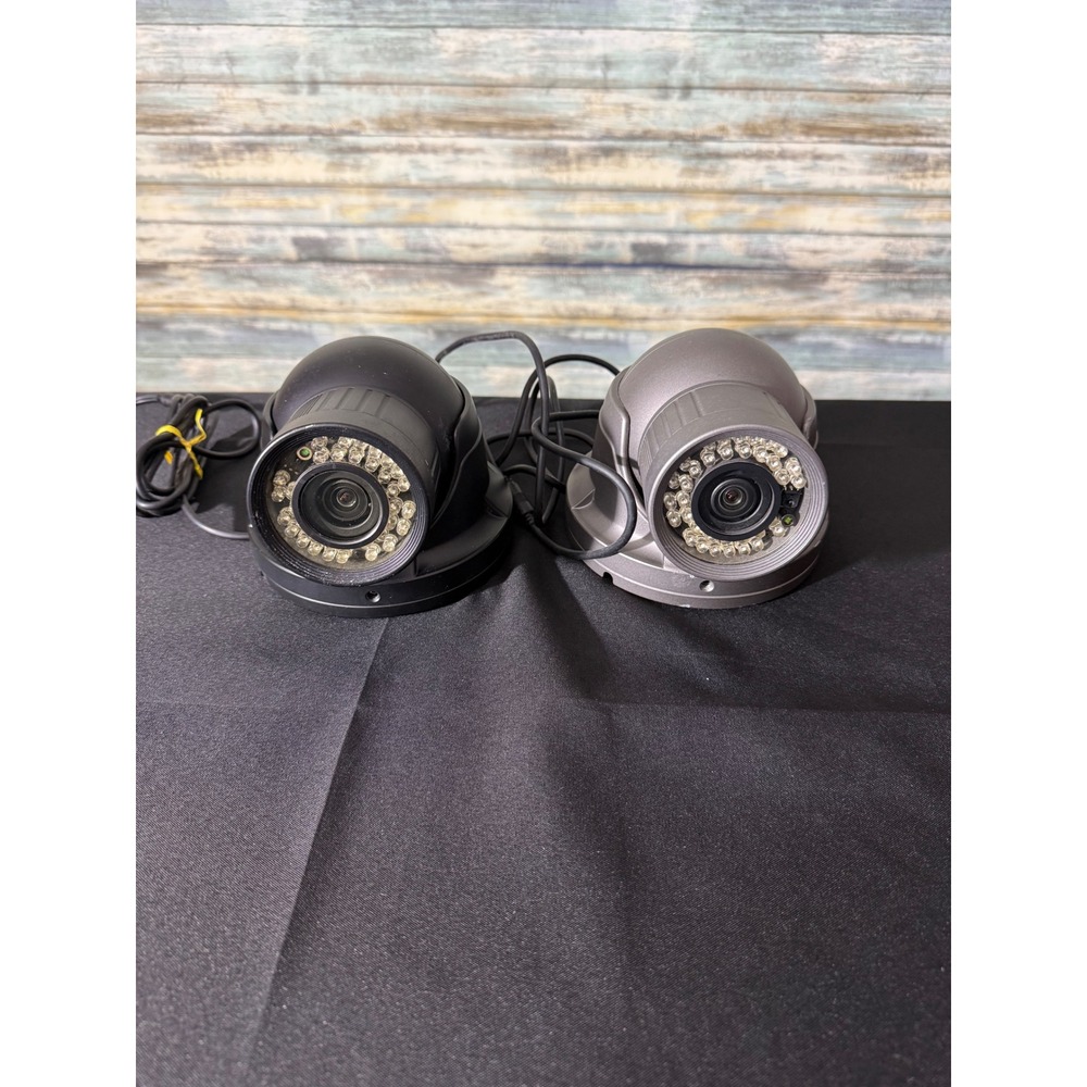 EL-790IR Security Dome Camera Set of 2 Black Grey Excellent Night Vision IR